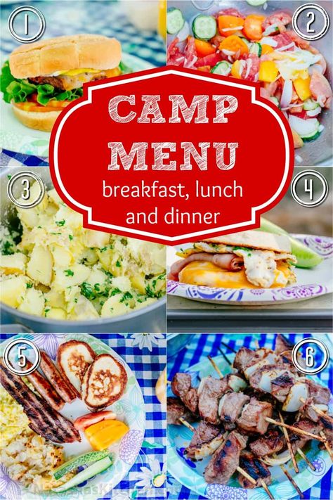 Best Camping Recipes, Camper Food, Camping Recipes Breakfast, Campfire Meals, Camping Food List, Healthy Camping Food, Campfire Recipes, Camping Girl, Camping Menu