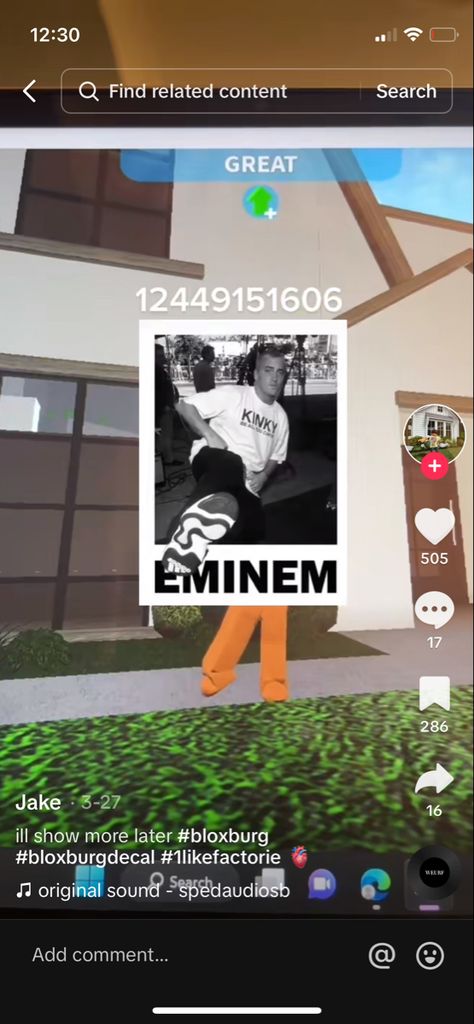 Bloxburg Picture Codes Eminem, Eminem Decals Bloxburg, Eminem Bloxburg Code, Painting Id Codes For Bloxburg, Bloxburg Gym Poster Codes, Bloxburg Code Painting, Berry Avenue Codes Pictures Rappers, Bloxburg Painting Codes Music, Bloxburg Drake Decals