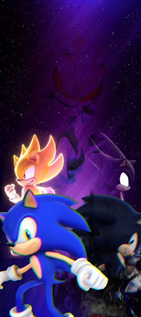 Dark Sonic Wallpaper, Sonic Reference, Sonic Wallpaper, Dark Sonic, Sonic Prime, Sonic Heroes, Shadow 2, Anime Board, Sonic And Shadow