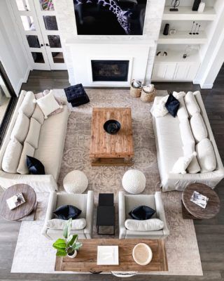 Large Living Room Layout, Open Living Room Design, Sofa Layout, Living Room Furniture Layout, Sala Grande, Decor Fireplace, Interior Design Per La Casa, Open Living Room, Design Del Prodotto