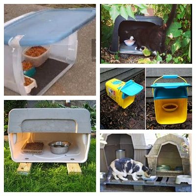 Hot Weather Info for Community Cats in the Desert – Tucson Trap-Neuter-Return/TNR Advocates Outdoor Cat Feeding Station Ideas, Outdoor Feral Cat Feeding Station, Cat Food Station, Cat Shelters, Outdoor Cat Shelter, Feral Cat Shelter, Cat Feeding Station, Feral Cat House, Cat Houses