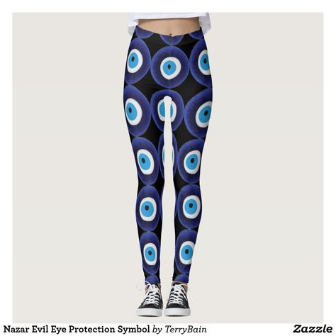 Nazar Evil Eye Protection Symbol Leggings Protection Symbols, Light Steel Blue, Evil Eye Protection, Training Inspiration, Workout Fashion, Exercise Leggings, Gym Inspo, Motivational Workout, Custom Leggings