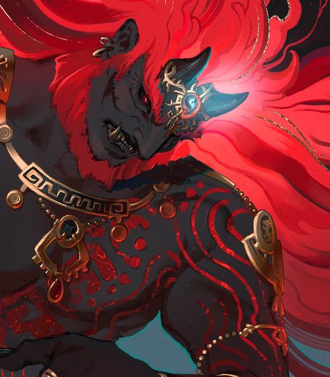 https://pbs.twimg.com/media/FzXW-6uWcAE88c4?format=jpg&name=large Tears Of The Kingdom Ganondorf, Ganondorf Tears Of The Kingdom, Hot Ganondorf, Hot Ganondorf Fanart, Hyrule Warriors Ganondorf, Nintendo Art, Demon King, Zelda Art, Art Prompts