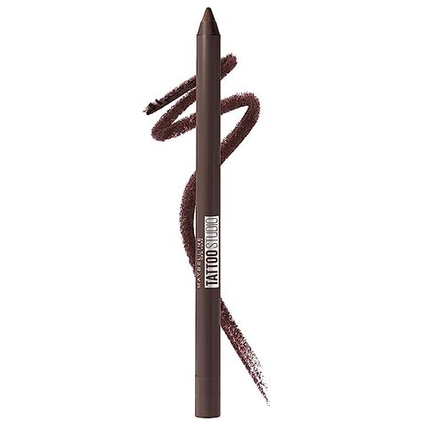 Amazon.com : Maybelline TattooStudio Long-Lasting Sharpenable Eyeliner Pencil, Glide on Smooth Gel Pigments with 36 Hour Wear, Waterproof, Bold Brown, 1 Count : Beauty & Personal Care Maybelline Eyeliner, Brown Eyeliner, Favorite Makeup Products, Eyeliner Pencil, Maybelline New York, Waterproof Eyeliner, Gel Eyeliner, Pencil Eyeliner, Tattoo Studio