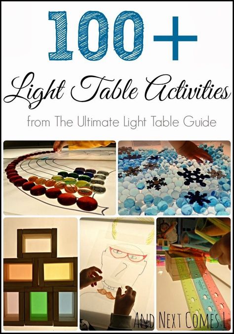 100+ Light Table Activities and information on The Ultimate Light Table Guide from And Next Comes L Fdk Provocations, Table Activities For Kids, Light Table Activities, Light Box Activities, Box Activities, Table Activities For Toddlers, Table Activities, Preschool Sensory, Dream Property