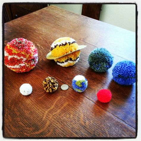 Solar system pom poms Solar System Nursery, Solar System Mobile, Planet Project, Solar System Art, Solar System Projects, Solar Light Crafts, Best Colleges, Craft Lights, Pom Pom Crafts