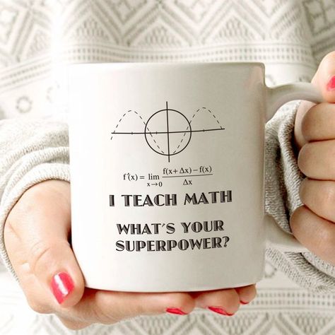 Birthday Gift Ideas For Teachers, Unique Teachers Gift, Teacher Coffee Mug, Gifts For Teacher, Teacher Birthday Gifts, Math Gift, Teacher Birthday, Christmas Math, Teachers Day Gifts