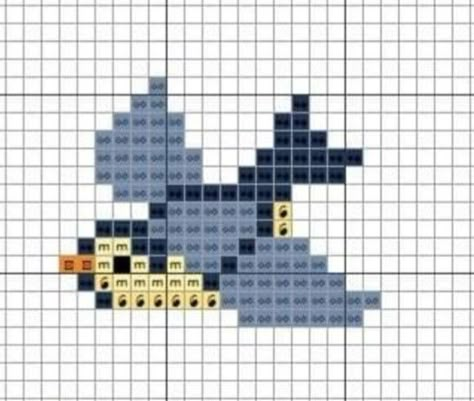 Mini Bird Cross Stitch, Micro Embroidery, Weaving Loom Diy, Nerd Crafts, Birds Embroidery Designs, Tiny Cross Stitch, Textile Art Embroidery, Pixel Art Templates, Bird Quilt