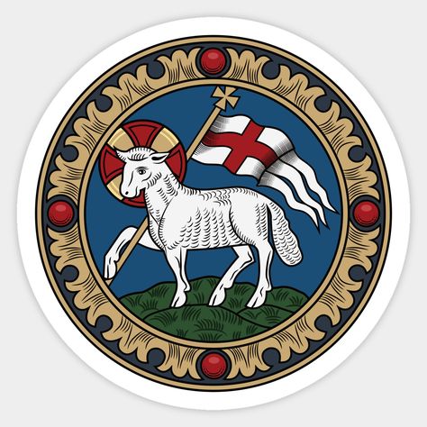 Agnus Dei has been a symbol of Jesus Christ in Christianity since ancient times. As the Easter lamb, marked with the victory flag, it is a symbol for the resurrection of Jesus Christ. It is a common component of Christian art and a Christian symbol in heraldry. -- Choose from our vast selection of stickers to match with your favorite design to make the perfect customized sticker/decal. Perfect to put on water bottles, laptops, hard hats, and car windows. Everything from favorite TV show stickers Paschal Candle, Catholic Symbols, Resurrection Of Jesus Christ, The Resurrection Of Jesus, Knight Tattoo, Employment Application, Resurrection Of Jesus, Agnus Dei, Easter Lamb