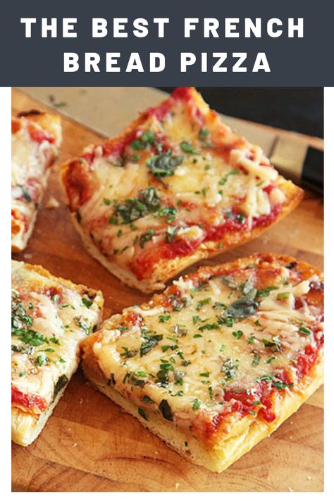 Bread And Butter Pizza, Best Pizza Recipes Ever, Oven Baked French Bread Pizza, French Pizza Bread, Italian Loaf Bread Pizza, Best French Bread Pizza, Pizza French Bread Recipes, Bread Dishes Recipes, What To Do With French Bread