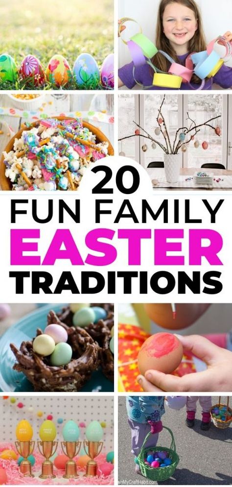 Fun Easter Traditions For Kids, Easter Traditions For Toddlers, Easter Ideas For Grandkids, Easter Traditions For Kids, Easter Traditions Family, Fun Easter Traditions, Family Easter Party, Fun Easter Activities, Fun Easter Games