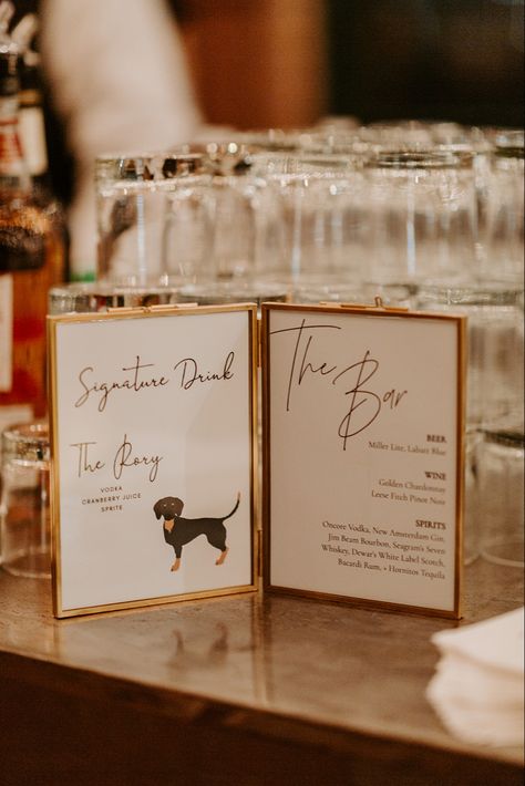 Signature Drink Wedding, Dog Signature Drink, Drink Wedding, Wedding Signature Drinks, Bacardi Rum, Menu Wedding, Bar Menu Wedding, Idea Wedding, Wedding Plan