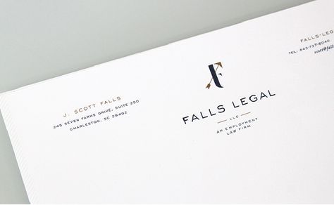 Falls Legal Branding and Stationery Legal Letterhead Design, Legal Graphic Design, Legal Branding Design, Lawyer Letterhead Design, Legal Branding, Brand Stationary, Letterhead Sample, Law Design, Letterhead Logo