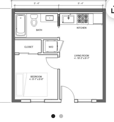 1bhk Plan, Exterior Split Level, Adu Layout, Split Level Design, Super Studio, Garage Suite, Garage Adu, Apartment Garage, Small Apartment Plans