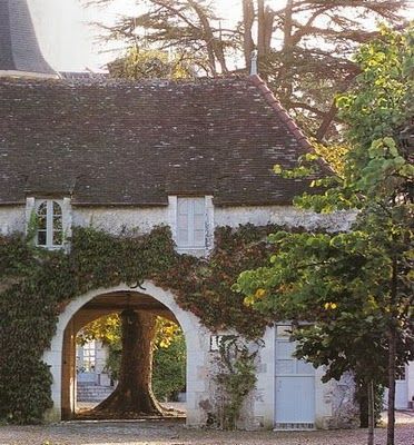 I mean, the roof tiles. The trees. Dutch door. Gorgeous. Porte Cochere, Casa Exterior, Manor House, Facades, Garden Room, My Dream Home, Beautiful Decor, Old House, Future House