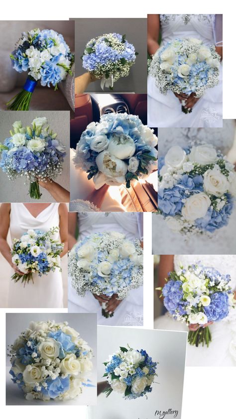 Teal Blue Wedding Theme, White And Blue Wedding Theme, Dusty Blue Rustic Wedding, Cornflower Blue Wedding, White Hydrangea Wedding, Teal Blue Weddings, Baby Blue Weddings, Early Spring Wedding, Blue Wedding Decorations