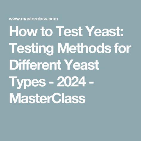 How to Test Yeast: Testing Methods for Different Yeast Types - 2024 - MasterClass Fresh Yeast, Perfect Eggs, Glass Measuring Cup, Sweet Buns, Bread Maker, Bread And Pastries, Gordon Ramsay, Bread Machine, Instant Yeast