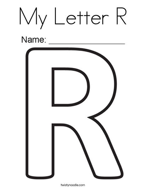 My Letter R Coloring Page - Twisty Noodle Letter R Coloring Page, R Coloring Pages, Alphabet Letter Activities, Coloring Letters, Disney Letters, The Letter R, All About Me Activities, Learning Sites, Free Printable Letters