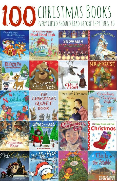 100 Christmas books every child should read before they turn 10 Books About Christmas, Christmas Books For Kids, Kid Books, Christmas Children, Books For Children, Le Happy, Preschool Christmas, 12 December, Preschool Books