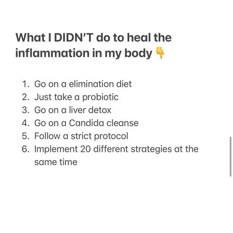 Want to have an effortless strategy that DOESN'T require strict diets, complex protocols, detoxes, or 100 supplements? Then you NEED my Break Free From Inflammation Guide! ⚡️ In this guide you will discover: - What inflammation is and the symptoms associated with it - How to identify the most common root causes of inflammation - How to optimize your diet for healing inflammation - Techniques to regulate your nervous system - The best supplements for addressing inflammation & its root causes... Nervous Break Down Symptoms, Healing Inflammation, Regulate Your Nervous System, Strict Diet, Best Supplements, Break Free, Nervous System, I Need You, Healing