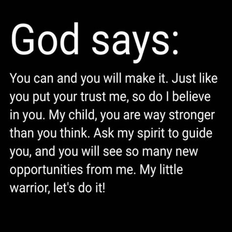 Post from God Message Daily Message From God, God Message, Stronger Than You Think, Lets Do It, Lord And Savior, New Opportunities, Trust Me, Text Messages, Holy Spirit