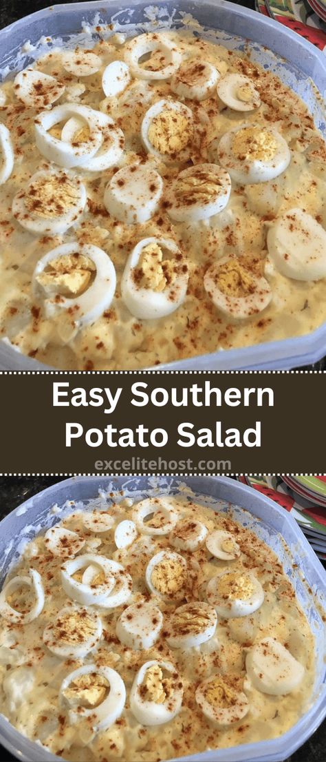 Deviled Egg Potato Salad, Sweet Pickle Relish, German Potato Salad Recipe, Southern Style Potato Salad, Southern Potato Salad, Classic Potato Salad, German Potato Salad, Sweet Pickles, High Carb