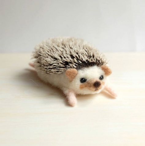 Cute Felt Crafts, Wool Felting Animals, Felted Crafts, Soft Sculpture Art, Hedgehog Pet, Wool Animals, Needle Felting Tutorials, Needle Felting Projects, Cardboard Art