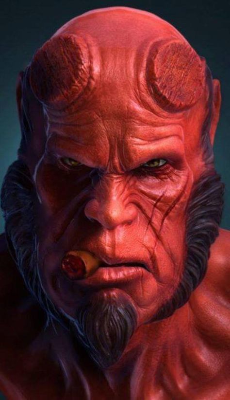 #Hellboy #Fan #Art. (Hellboy) By: Unknown. (If you know who drew this, please send it to me) Thank You. (THE * 5 * STÅR * ÅWARD * OF: * AW YEAH, IT'S MAJOR ÅWESOMENESS!!!™) ÅÅÅ+ Hell Boy, Hellboy Art, Dark Horse Comics, Marvel Vs, Superhero Art, Comic Book Characters, Comic Heroes, 인물 사진, Marvel Dc Comics