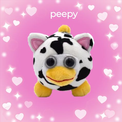 Peepy Plush, Peepy Cow, Peepy Aesthetic, Item Label, Wine Mom, I Dont Have Friends, Funny Reaction Pictures, Find You, Silly Me