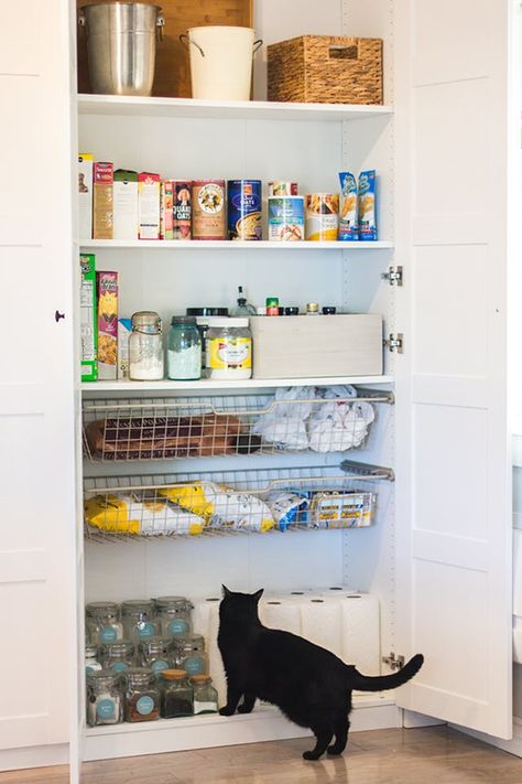 Ikea Kitchen Pantry Cabinet Hacks | Apartment Therapy Ikea Kitchen Pantry Cabinet, Armoire Pax Ikea, Ikea Kitchen Cupboards, Ikea Kitchen Pantry, Cabinet Hacks, Pantry Hacks, Ikea Pantry, Armoire Pax, Ikea Apartments