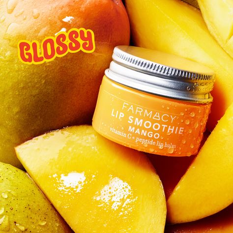 Our peptide-powered smoothie with tropical vacation vibes! This nourishing, clinically proven daily peptide lip balm is packed with upcycled mango seed butter, peptides + vitamin C for smooth, plumped lips coated with locked-in moisture and a high-gloss finish. Size: 10 g, 0.34 oz Mango Vitamins, Plumped Lips, Smoothie Mango, Hydrating Essence, Mango Seed, Lip Balm Collection, Combo Skin, Juicy Lips, Vacation Vibes