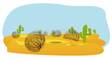 Tumbleweed Illustration, Tumbleweed Drawing, Cactus Light, Light Blue Sky, Pro Create, Desert Cactus, Pattern Inspiration, Landscape Background, Western Theme