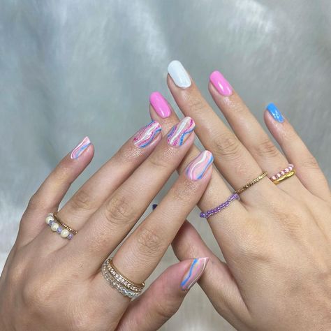 Trans Pride Nails, Trans Nails, Pride Nails, Trans Flag, Trans Pride, Nails Inspiration, Nail Ideas, Nail Inspo, The Amazing