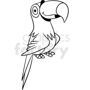 cartoon parrot black white vector clipart clip art Parrot Clipart Black And White, Parrot Clipart, Cartoon Parrot, Black And White Line Art, White Line Art, Line Art Illustration, Royalty Free Clipart, Animals Coloring, Black And White Lines