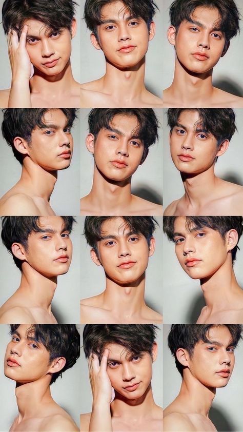 Neck Poses Reference, Head Shot Reference, Head Tilted To The Side Reference, Head Reference Angles, Neck Reference, Head Angles, Face Angles, 얼굴 드로잉, Male Pose Reference