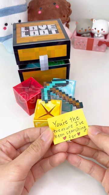 Mel on Instagram: "✨FREE template in bio✨☺️ so yall don’t need to struggle like I did 🥹  Tbh, I’ve never played Minecraft before 😅 but I figured that a lot of peeps do and would like this gift idea. I tried to make it as accurate as possible, hope I did all the Minecraft players proud ☺️  #makeagiftwithme #diy #diygift   Per usual, my link in bio has diy gifting kits and my Amazon storefront with all the materials for this project!! 🤗 I also have a bi-weekly newsletter in my bio where I share more details about how to make these gifts!  ⚠️Please ask for permission BEFORE remaking AND posting this original concept of mine and PLEASE don’t use my content for profit ⚠️ I’ve been having a lot of work stolen and used for profit lately 😞 but if you’re just making it for your loved ones pleas Minecraft Gift Ideas, Minecraft Gifts, Free Gift Idea, Boyfriend Anniversary, Classic Candy, Weekly Newsletter, How To Play Minecraft, Minecraft Crafts, Amazon Storefront