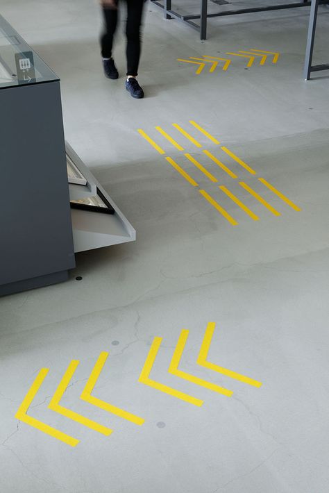 Schemata Architects, Floor Signage, Room Decor Ideas Diy, Wayfinding Signage Design, Floor Graphics, Wayfinding Design, Stickers Design, Environmental Graphic Design, 카페 인테리어 디자인