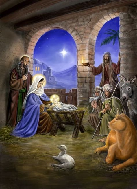 Nativity Christmas Cards, Scene Wallpaper, Zero Wallpaper, Nativity Christmas, Free Desktop Wallpaper, Cross Paintings, Desktop Backgrounds, Christmas Scenes, Holy Night