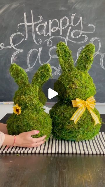 3,719 likes, 99 comments - agirlandagluegun on April 8, 2022: "Oh my! I’m kinda obsessed with these giant moss bunnies! Run to the dollar tree and grab some s..." Diy Easter Decorations Dollar Tree, Easter Arrangements Diy, Easter Dollar Tree Diy, Easter Arrangements, Dollar Tree Easter Crafts, Giant Bunny, Easter Arrangement, Spring Decorations, Dollar Tree Finds