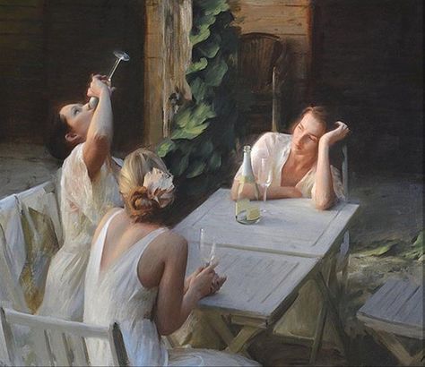 Nick Alm, Art Mini Toile, Champagne Breakfast, Summer Wines, Mini Canvas Art, Mini Canvas, Original Oil Painting, Oil On Canvas, Painter