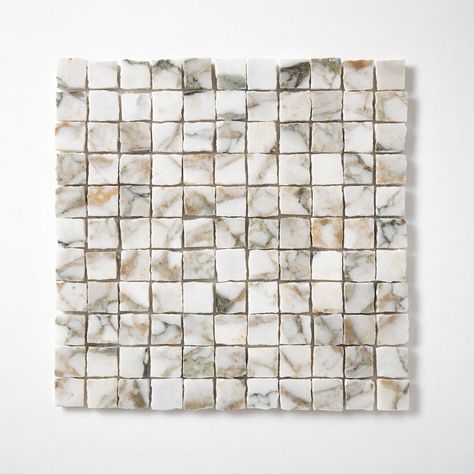 Calacatta Green Polished 1x1 Marble Mosaic 11 3/4 X 11 3/4 Calacatta Green, Peru House, Marble Kitchen Backsplash, Tumbled Marble Tile, Marble Backsplash Kitchen, Patterned Tile Backsplash, Patterned Tile, Mosaic Tile Designs, Marble Accessories