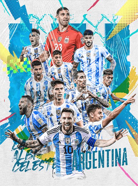 Argentina Soccer Team, Huion Tablet, Argentina Football Team, Argentina World Cup, Sports Design Ideas, Argentina Soccer, Grunge Posters, Argentina National Team, Argentina Football