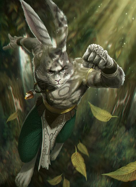 Rabbit People Dnd, Harengon Monk, Rabbit Warrior, Karakter Disney, Pahlawan Marvel, Rabbit Art, Dungeons And Dragons Characters, Fantasy Monster, Mythical Creatures Art