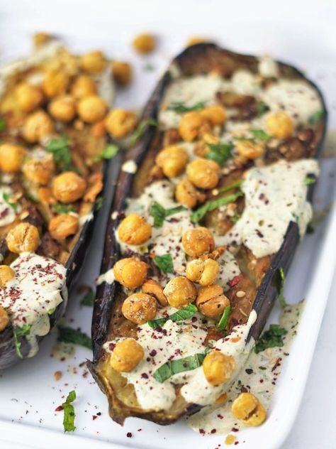 Aubergine Recipes, Batata Harra, Aubergine Salad, Spicy Potatoes, Roasted Aubergine, Aubergine Recipe, Tahini Recipe, Vegetarian Mains, Eggplant Salad