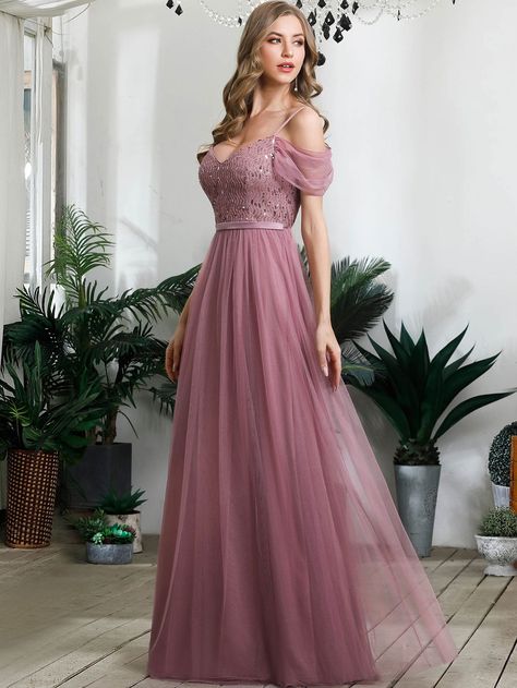 Mesh Prom Dress, Tulle Bridesmaid, Pink Evening Dress, Tulle Bridesmaid Dress, Maxi Bridesmaid Dresses, Ever Pretty, Bridesmaid Dresses Prom, Long Bridesmaid Dress, Affordable Dresses