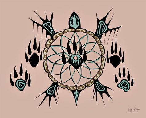 Native American Turtle Art, Native American Turtle Tattoo, Native American Feathers Drawing, Native American Turtle, Indigenous Tattoo, Native Drawings, Turtle Sketch, Native American Drawing, Medieval Crown