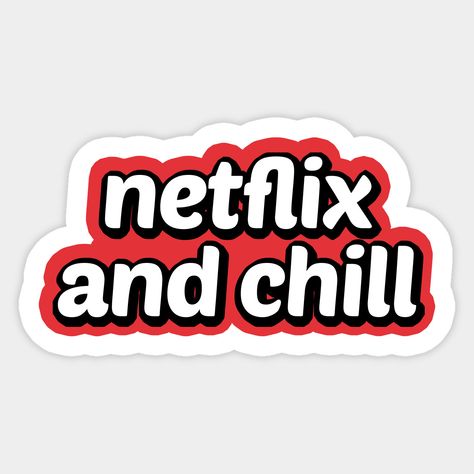 Netflix Stickers Aesthetic, Netflix And Chill Sticker, Netflix Stickers Printable, Netflix Stickers, Colour Quotes, Moto Stickers, Laptop Stickers Aesthetic, Popular Stickers, Red Stickers