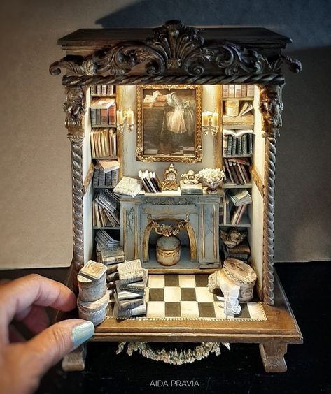 144th Scale Dollhouse, Diorama Art Miniatures, Room Boxes Miniature Dioramas, Booknook Ideas, Book Nook Ideas, Dioramas Ideas, Diy Diorama, Diorama Diy, Diorama Art