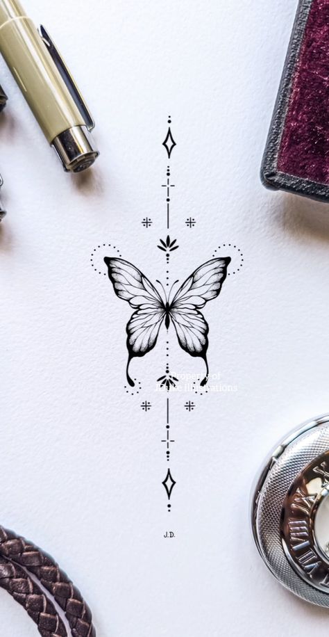 Small Pretty Tattoos, Chest Tattoos For Women, Spine Tattoos For Women, Cute Tattoos For Women, Spine Tattoo, Discreet Tattoos, Spine Tattoos, Subtle Tattoos, Elegant Tattoos