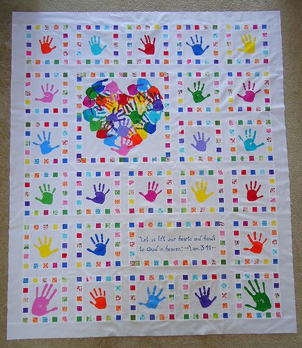 Hearts & Hands Quilt Top | Flickr - Photo Sharing! Class Art Auction, School Auction Projects, Class Auction Projects, Projects School, Vision Boarding, Class Auction, Decomposing Numbers, Class Art Projects, School Auction